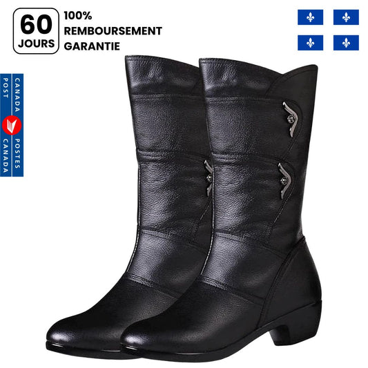 Bottes Haute Éloïse avec Zip enfilement facilité